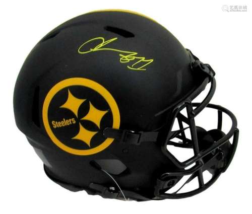 Chase Claypool Signed Steelers Eclipse Full Size Helmet Beck...