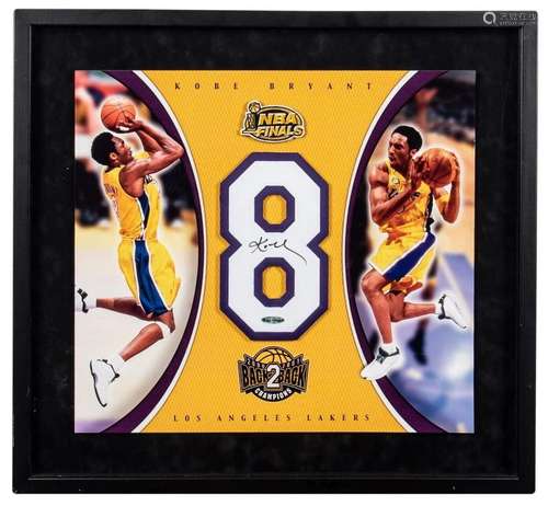 Kobe Bryant Signed 2000-01 Finals Jersey Number Display UDA ...