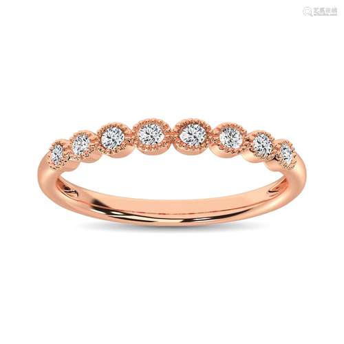 Diamond 1/6 Ct.Tw. Stack Band in 14K Rose Gold