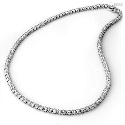 7.0 ctw Certified VS/SI Diamond Necklace 18k White Gold