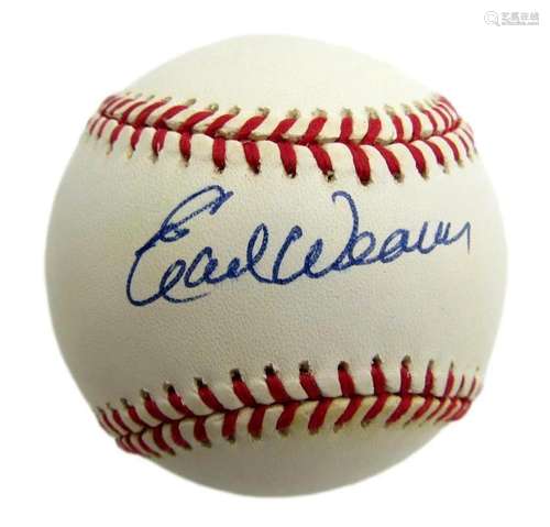 Earl Weaver HOF Autographed OAL Baseball Baltimore Orioles J...