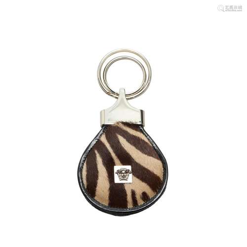 Versace Medusa Key Ring Brown Beige Harako Ladies VERSACE