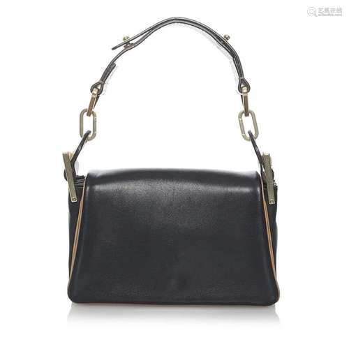 Chloe Chloe Handbag Black Beige Leather Ladies