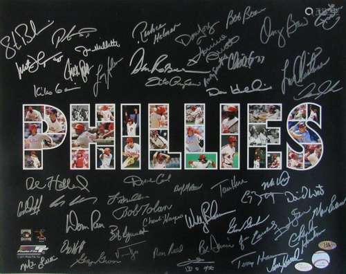 Philadelphia Phillies Greats Multi-Signed (35+) 16x20 Photo ...