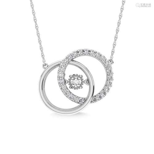 Diamond 1/4 Ct.Tw. Circle Pendant in 10K White Gold