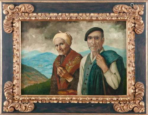 JULIAN IBAÑEZ DE ALDECOA (Bizkaia, 1866-1952) COUPLE DE