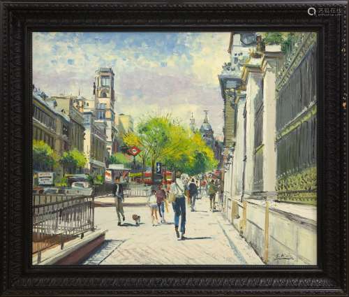 SANTIAGO DÍAZ SANTOS (1940) peintre madrilène CALLE DE