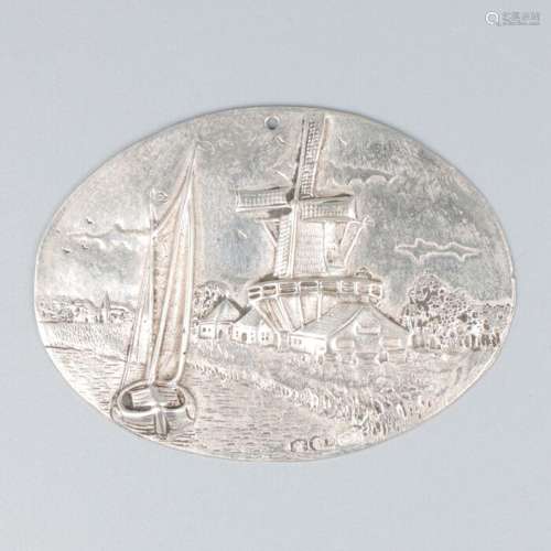 Plaquette (1) - .835 silver - B.W. van Eldik - Netherlands -...