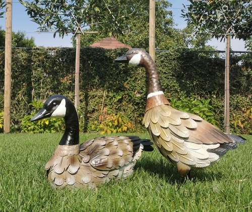 Flock ducks - Lifesize (2) - metal