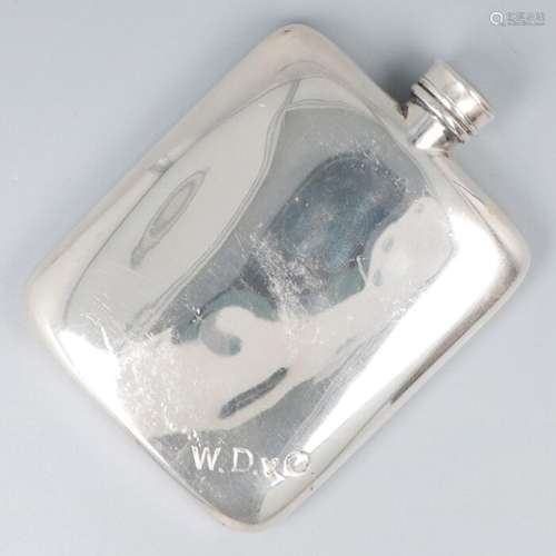 hip flask (1) - .925 silver - possibly USA - Mid 20th centur...