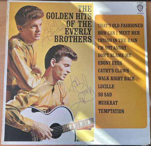 Everly Brothers signed The Golden Hits of the Everly Brother...