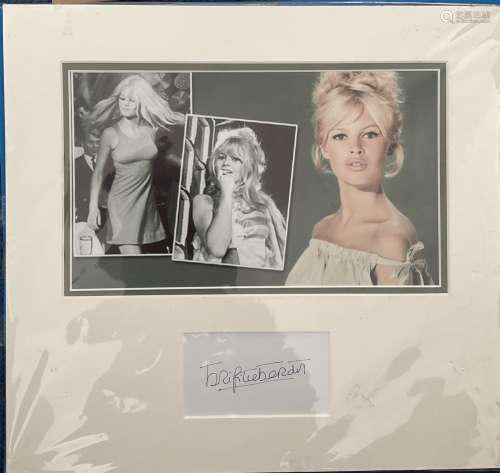 Brigitte Bardot Actress Signed Card 15x16 Matted With Photo ...