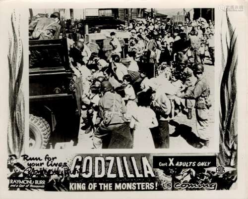 Raymond Burr (1917-1993) Actor Signed Vintage Godzilla Promo...