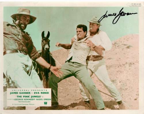 James Garner (1928-2014) Actor Signed Vintage The Pink Jungl...