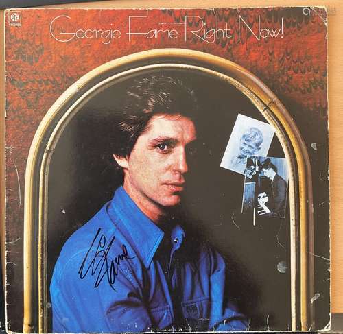 Georgie Fame Singer Signed Cover Of 1978 Lp Record Right Now...