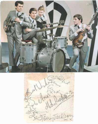 The Searchers 1960s Band Fully Signed Vintage Album Page By ...