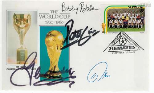 England World Cup Fist Day Cover Signed By Bobby Robson (193...