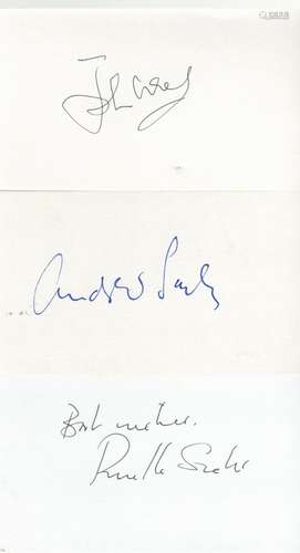 Fawlty Towers collection 3 signed 5x3 white cards includes J...