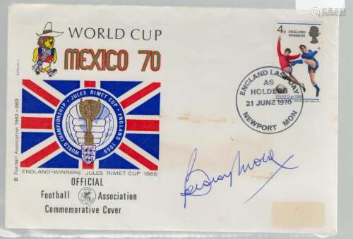 Bobby Moore, a signed World Cup Mexico 70 FDC, postmarked En...