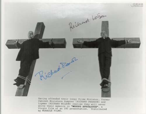 Richard Pearson and Richard Wilson, a signed 10x8 Whoops Apo...