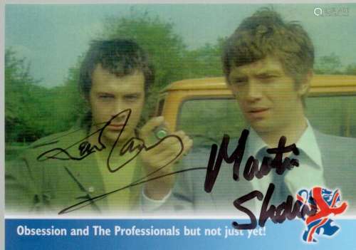 Lewis Collins (1946-2013) and Martin Shaw, a rare dual signe...