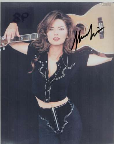 Shania Twain signed 10x8 colour photo. Good condition. All a...