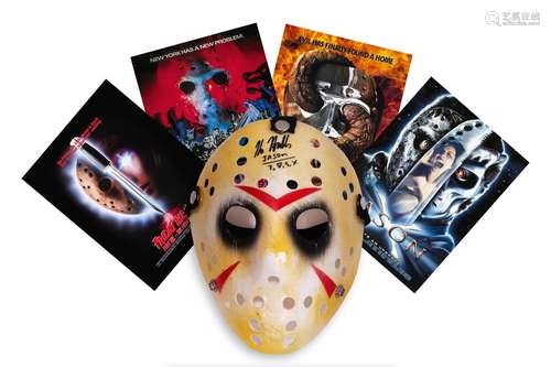 Super Sale! Friday 13th hand-signed Jason Voorhees mask. Han...