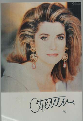 Catherine Deneuve signed 7x5 colour photo. Good condition. A...