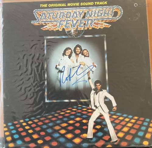 Robin Gibb signed Saturday Night Fever album record sleeve 3...