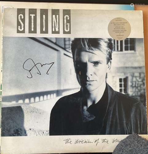 Sting signed The Dream of the Blue Turtles album cover vinyl...