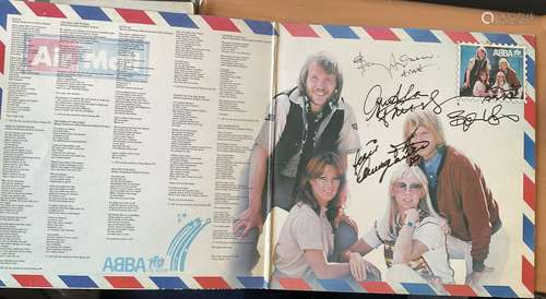 Abba multi signed Abba the Album record sleeve includes all ...