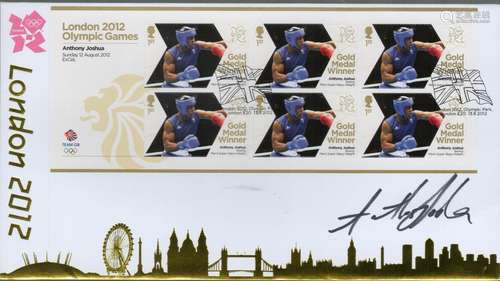 Anthony Joshua signed London 2012 Olympic Games commemorativ...