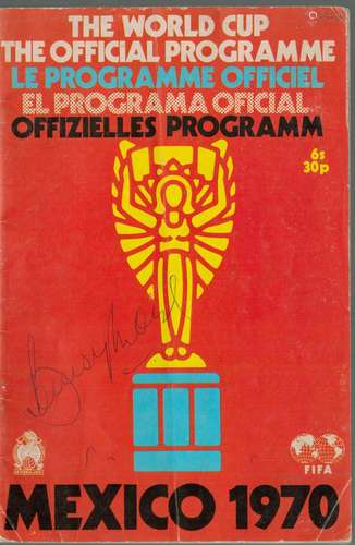 Bobby Moore signed Mexico World Cup 1970 vintage programme s...