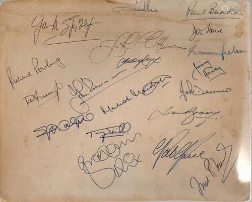 19 Arsenal 1970s Legends Signed 12 x 9 inch Card. Signatures...