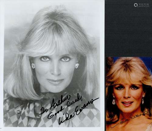 TV Film Linda Evans collection includes signed 10x8 black an...