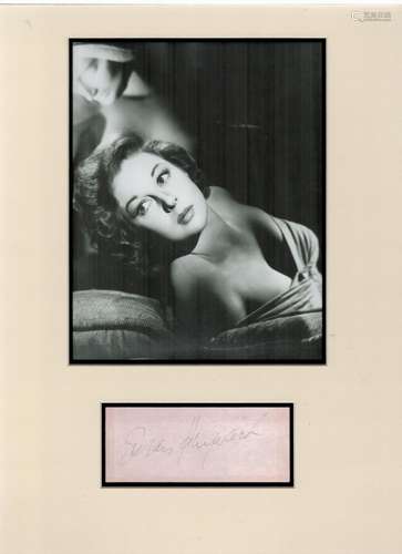 Susan Hayward 16x12 mounted signature piece includes black a...