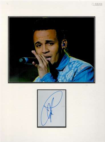 Aston Merrygold (JLS) signature piece in autograph presentat...