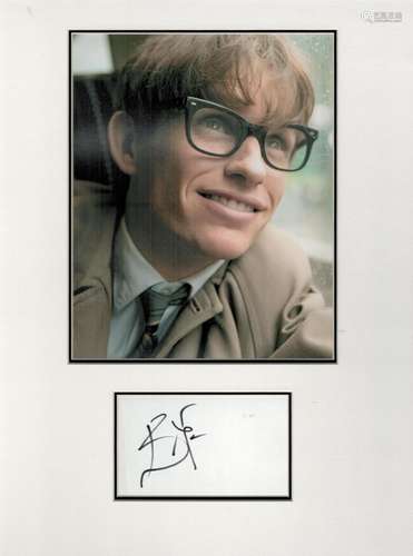 Eddie Redmayne (The Theory of Everything) autographed mounte...