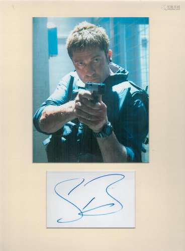 Gerard Butler autograph mounted display, photo included. 16 ...