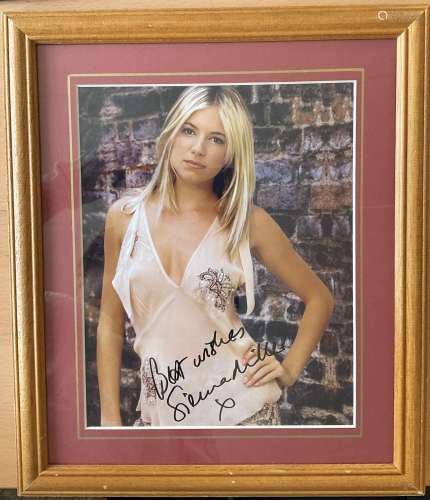 Sienna Miller signed 14x12 overall framed and mounted colour...