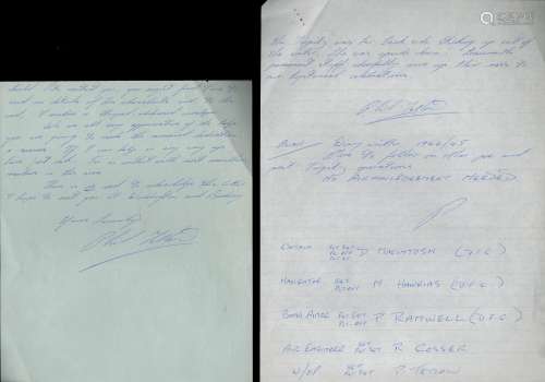 Tirpitz Raid veteran Philip Tetlow multiple page ALS dated 1...