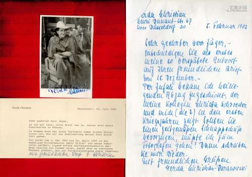 World War II Gerda Christian collection includes signed 6x4 ...