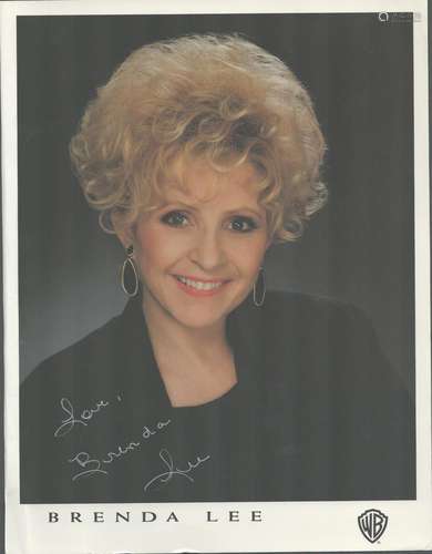 American Singer Brenda Lee Signed 11x9 inch Colour Warner Br...