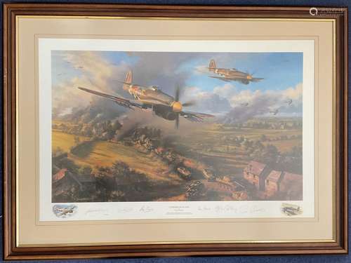 WW2 6 Signed Nicolas Trudgian Colour Print Titled Typhoons A...