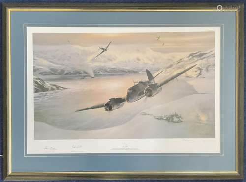 WW2 3 Signed Mark Postlethwaite Colour Print Titled Black Fr...