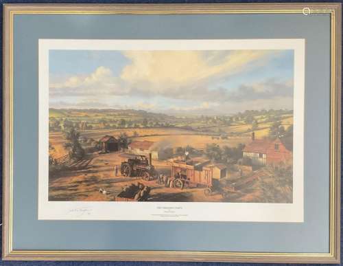 WW2 Signed Nicolas Trudgian Colour Print Titled The Threshin...