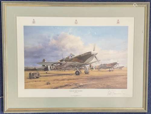 WW2 Signed Robert Taylor Colour Print Titled Eagle Squadron ...