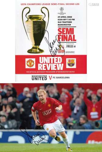 Football Autographed Paul Scholes 2008 - A Super Lot Of Item...