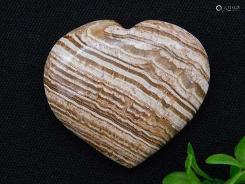 BANDED JASPER HEART ROCK STONE LAPIDARY SPECIMEN