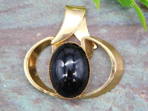 OBSIDIAN PENDANT ROCK STONE LAPIDARY SPECIMEN